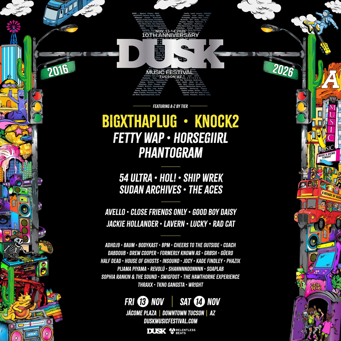 DUSK 2026 officially published announced lineup poster